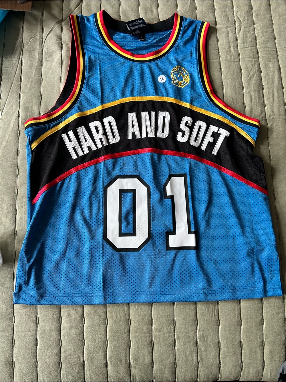 Icecream Blue Mesh Jersey with Red, Yellow & Black Trim. Billionaire Boys Club
